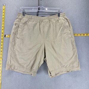 Birddogs Shorts Mens XL Beige Lined Gym Athletic Drawstring Pockets 7" Inseam